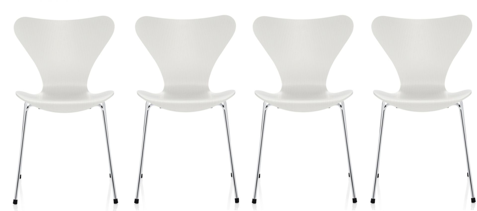 Seven / Series Chair 3107 Ash Set of 4 Fritz Hansen  
